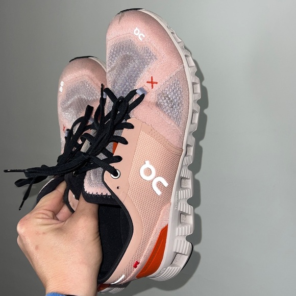 On Running Women's Peach and Coral Sneakers - Picture 9 of 13